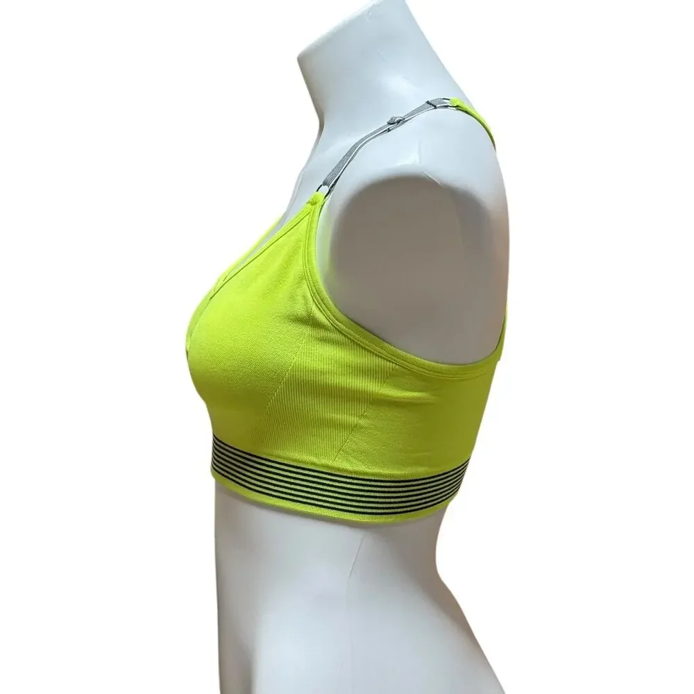 VSX Victoria's Secret Sport Racerback Sports Bra Neon Yellow Black Medium